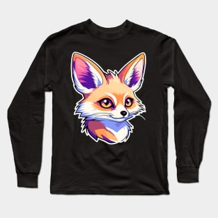 Fennec Fox Illustration Long Sleeve T-Shirt